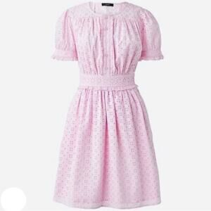 J. Crew Button-front Eyelet Mini Dress in Lavender Women's Size 2 $133 BI650